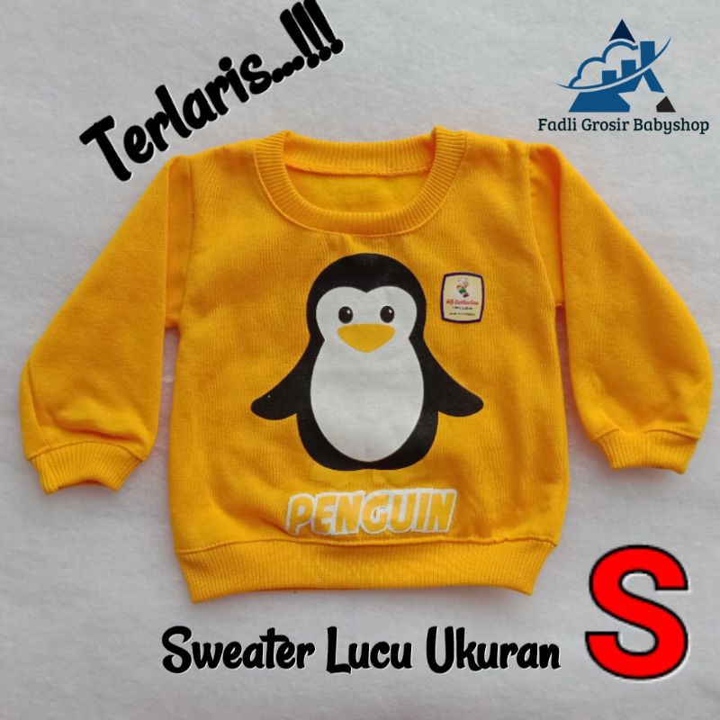 Sweater Bayi Motif Penguin Ukuran S Terbaru