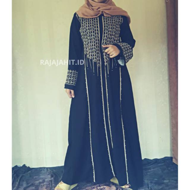 Abaya Gamis Arab Hitam Premium Turkey Dress