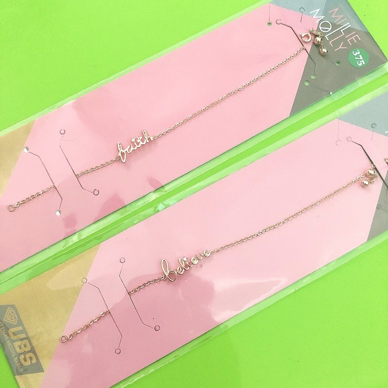 Gelang Serut Linea UBS: Faith dan Believe