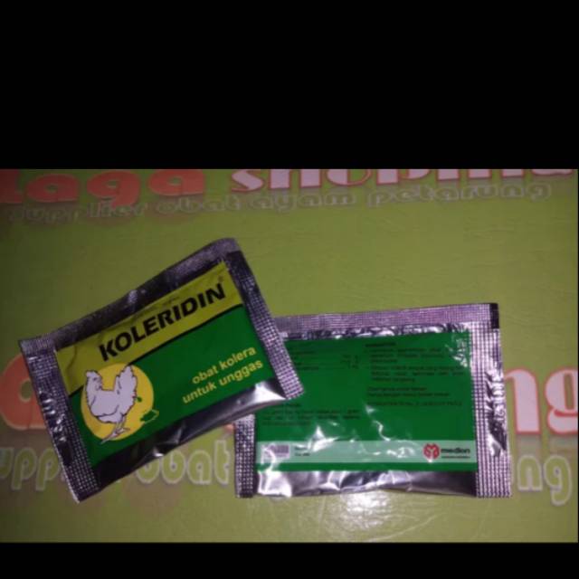 2 SASET KOLERIDIN 10 GR obat ayam burung sakit berak putih mencret kapur snot pilek ngorok