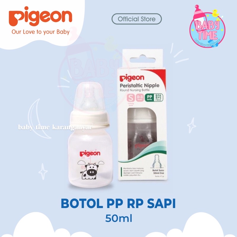 PIGEON Botol Susu Peristaltic Nipple PP RP 50Ml, 120Ml, 240Ml with box