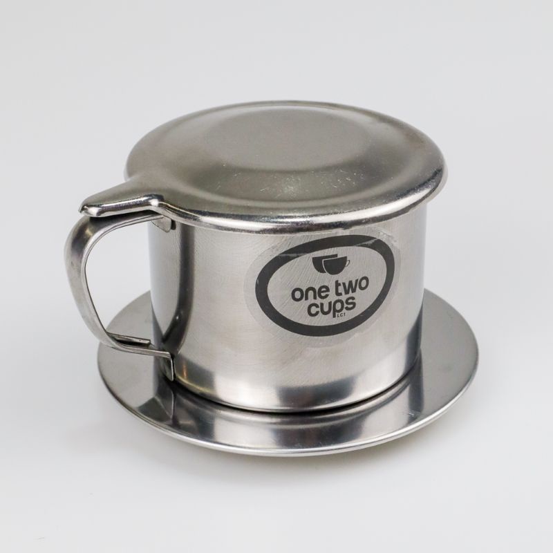 One two Cup saring kopi vietnamese coffee drip pot stainless steel 100ml 8 quai 9.5ml x 6.5ml LC1