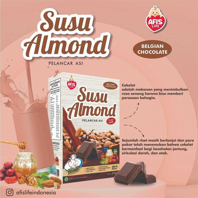 Afis Susu Almond (Susu Pelancar Asi)