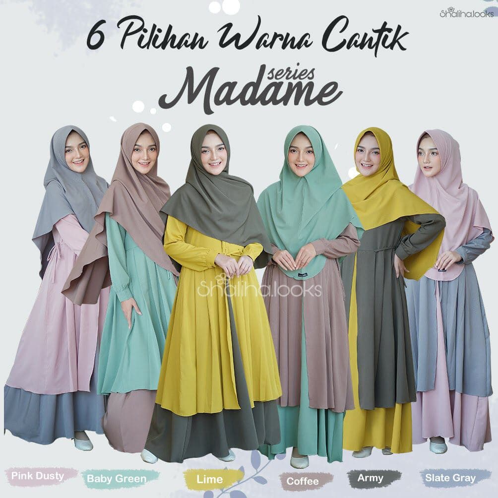 Madame series/Gamis madame series/gamis outer/gamis murah/gamis kekinian gamis syari