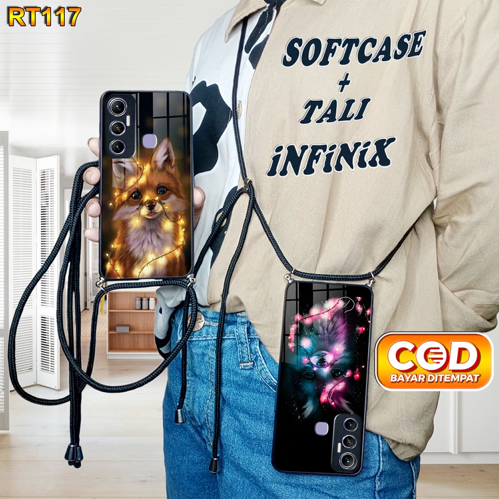 RT117 Softcase Kilau + Tali infinix Hot 11 Case Kilau Hot 8 Hot 9 Hot 9 play Hot 10 Hot 10 play Hot 