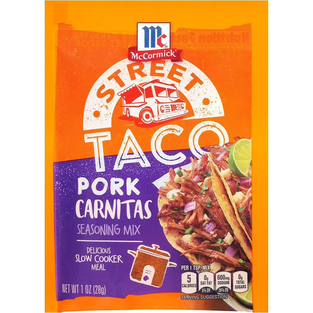 

McCormick Street Taco Pork Carnitas Seasoning Bumbu Tabur Mexico Taco
