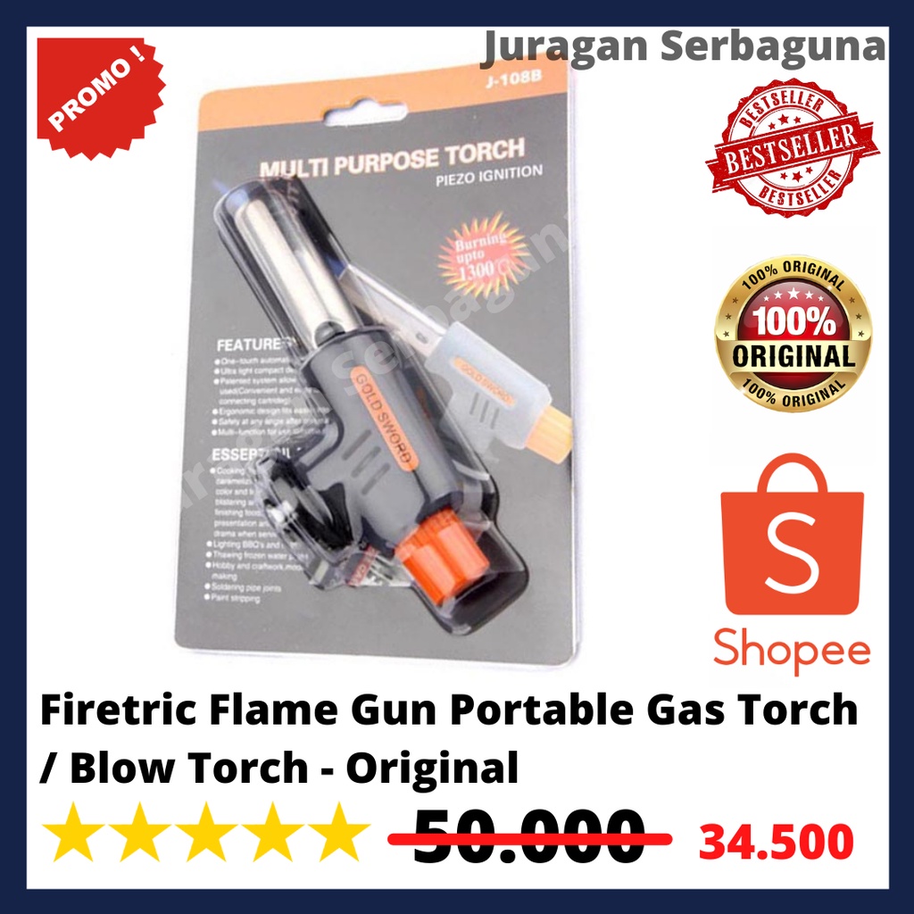 Firetric Flame Gun Portable Gas Torch / Blow Torch - Original