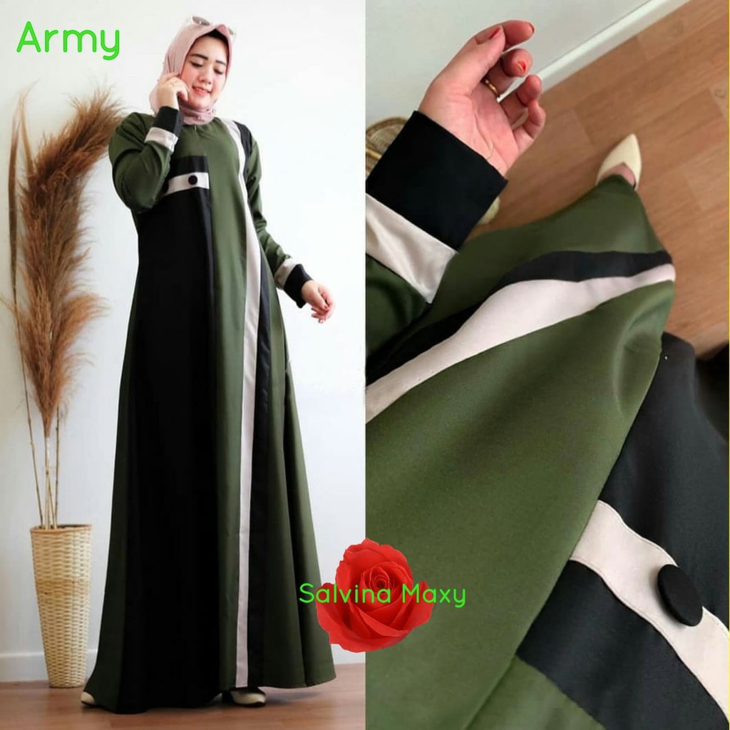 isj Salvina maxi dress gamis syari gamis pakaian muslim wanita