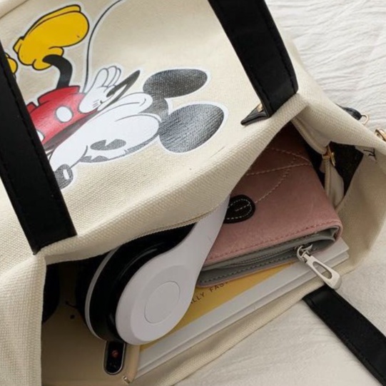 Tas Totebag Wanita Motif Kartun Women Shoulder Bag Fashion Korea Import Azgalery T181