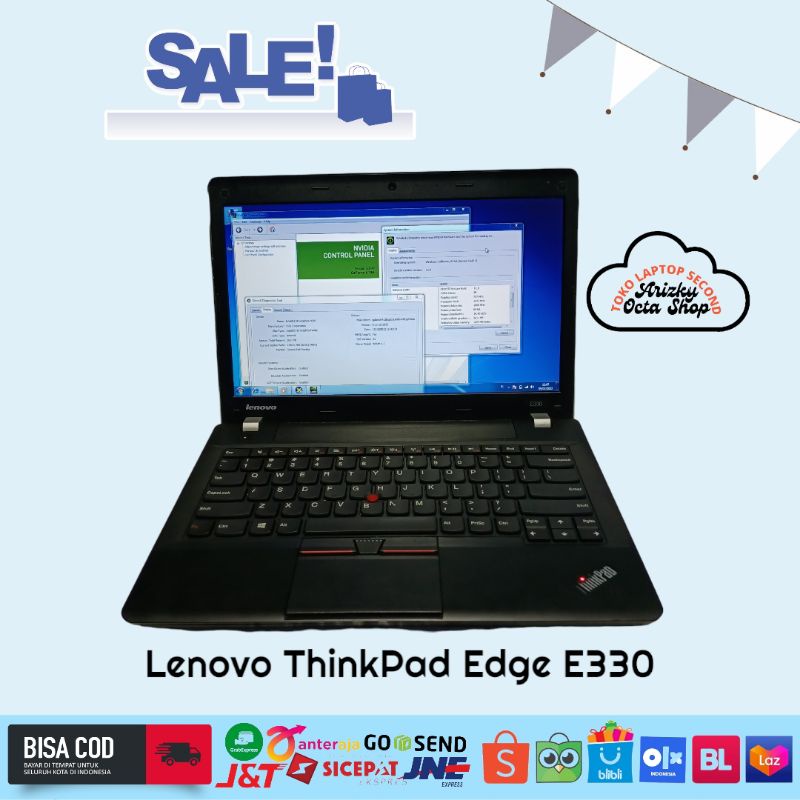 Sale Lenovo Thinkpad edge e330 Core i5 Ram 4gb HDD 500gb cam double vga intel hd+nvidia geforce 610m