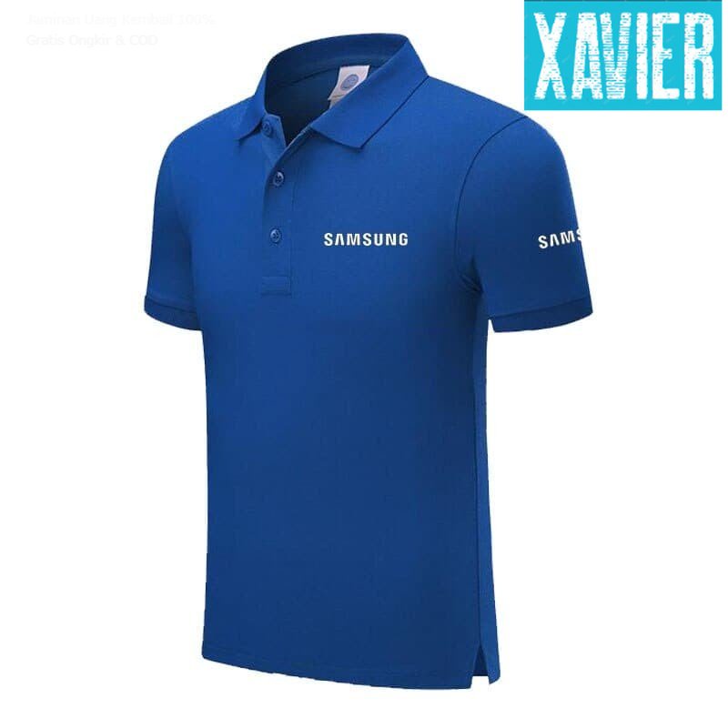 Kaos Polo Shirt Tshirt Baju Kerah Distro SAMSUNG ELEKTRONiK polos custom indonesia pria wanita keren