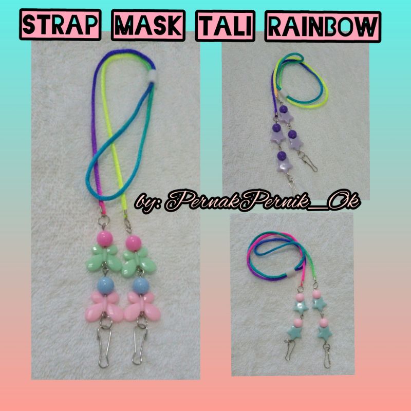Tali masker murah/strap mask /Tali masker anak murah 2 in 1/Tali masker rainbow/Tali masker korea