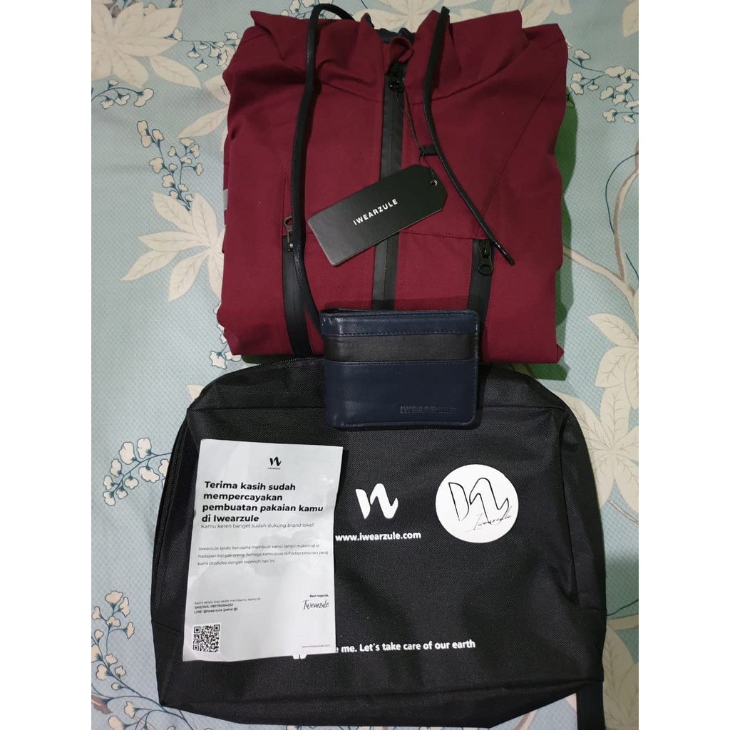 Jaket Hens Iwearzule Size L Ready Stock + bonus Dompet Gatlin (New - Original)