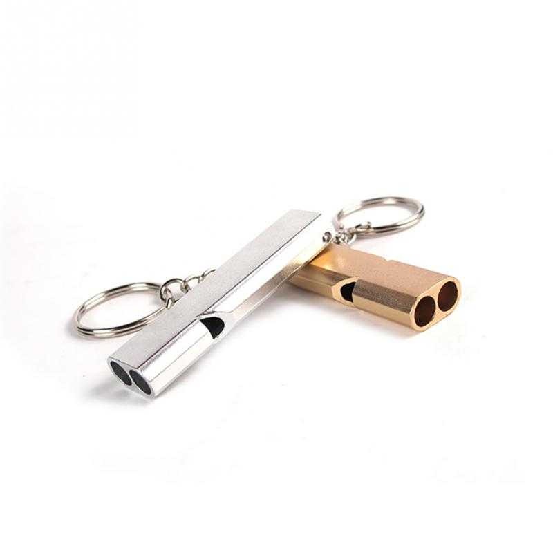 Peluit whistle Aluminium Gantungan Kunci Adventure Outdoor Survival