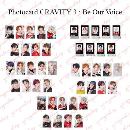 [READY / SET] CRAVITY 3 BE OUR VOICE CRAV PHOTOCARD UNOFFICIAL FANMADE YANGPASHOP MINHEE HYEONGJUN S