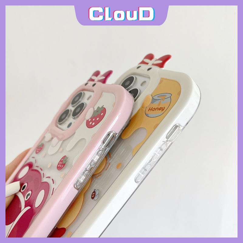 Soft Case TPU Desain Beruang Lotso Winnie the Pooh 3D Untuk IPhone 11 12 13 Pro MAX 6 6S 7 8 Plus XR X XS MAX SE 2020