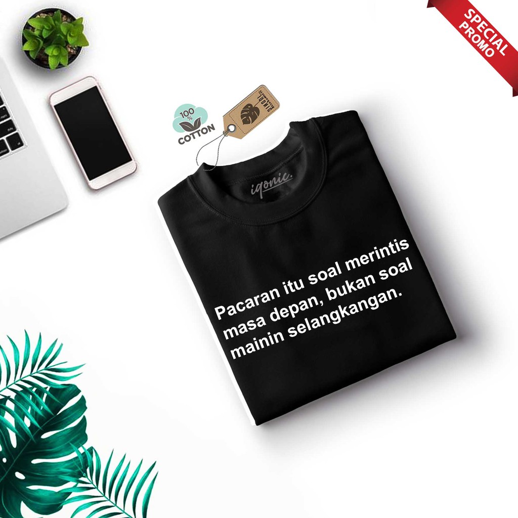 Brother Store Kaos Distro Pria - KAOS COWOK - Kaos Kata Kata Keren - Pacaran itu Premium
