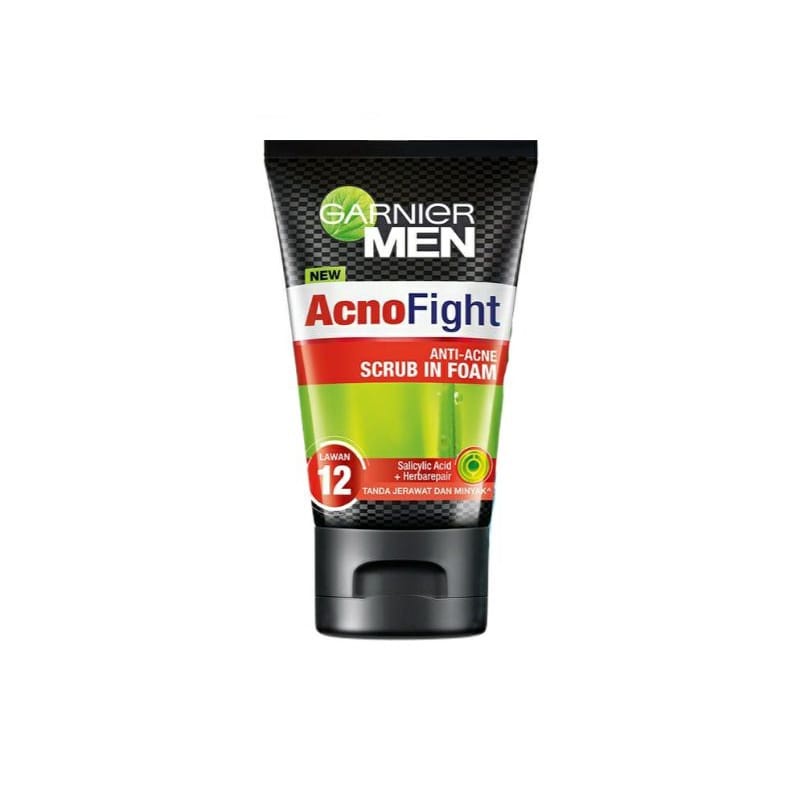 GARNIER MEN FACIAL WASH SCRUB SABUN WAJAH PEMBERSIH UNTUK COWOK 100ML