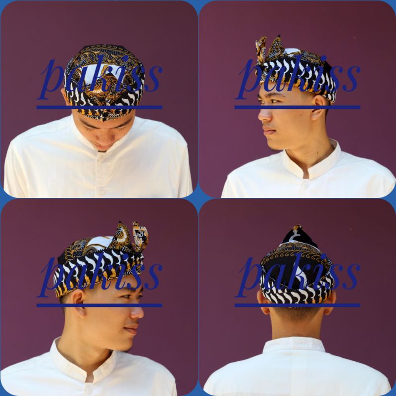 Blangkon Iket Totopong Bendo Udeng Sunda Motif Batik Kujang Siliwangi