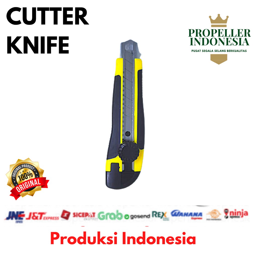 

Cutter Knife Pisau Cutter Besar Pisau Pemotong Kertas Gagang Karet