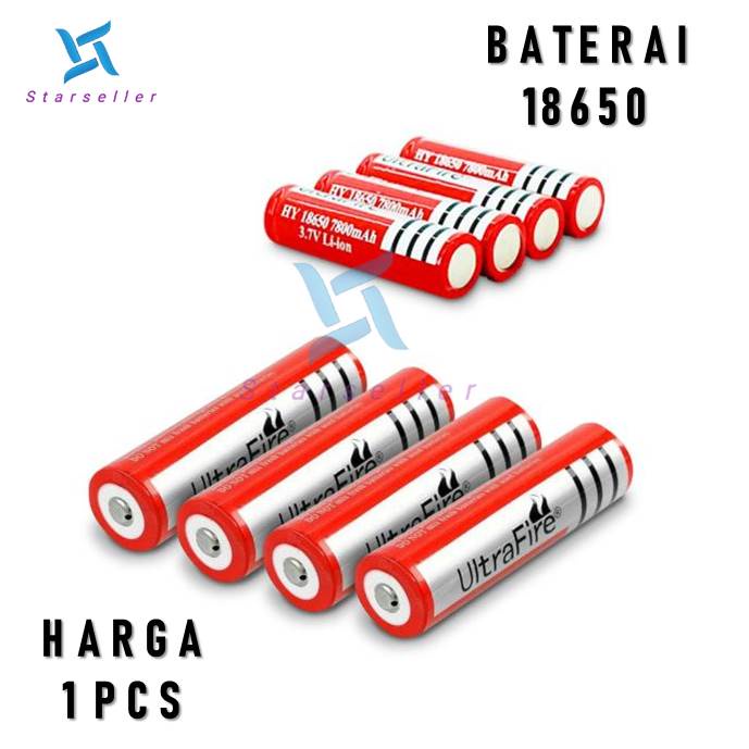 Baterai senter 18650 baterai powerbank