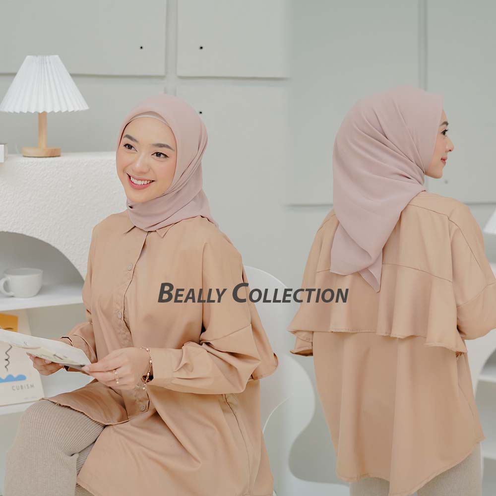 Lexy Shirt | Kemeja Ruffle Belakang | Kemeja Wanita Fienna | Tiny Katun Shirt | Shilla Shirt | Kemeja Rempel | Thiny Shirt Kemeja Remple