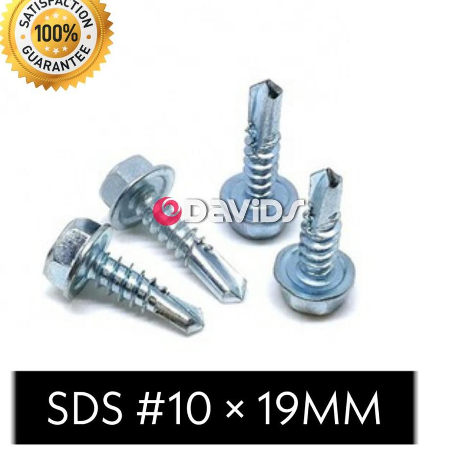 Dedulf set Baut sekrup baja ringan roofing 10X19