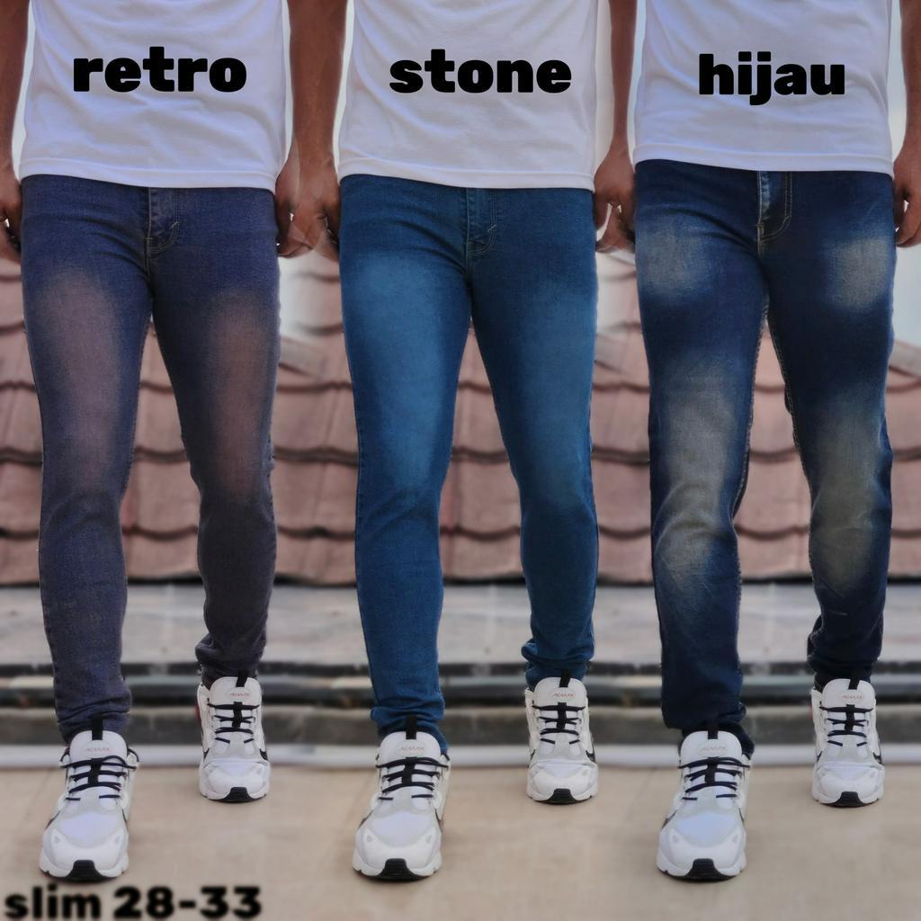 GEVAR Celana Jeans Slimfit Pria Jeans Panjang Pria