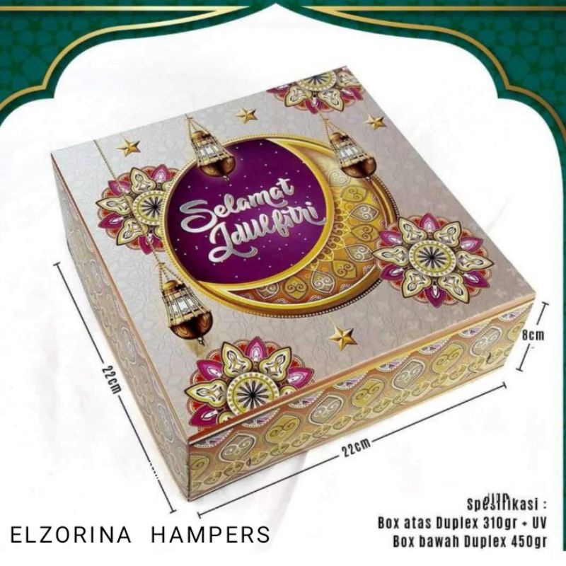 

box kue lebaran 22x22 / dus kue lebaran / dus lebaran makassar / box makassar