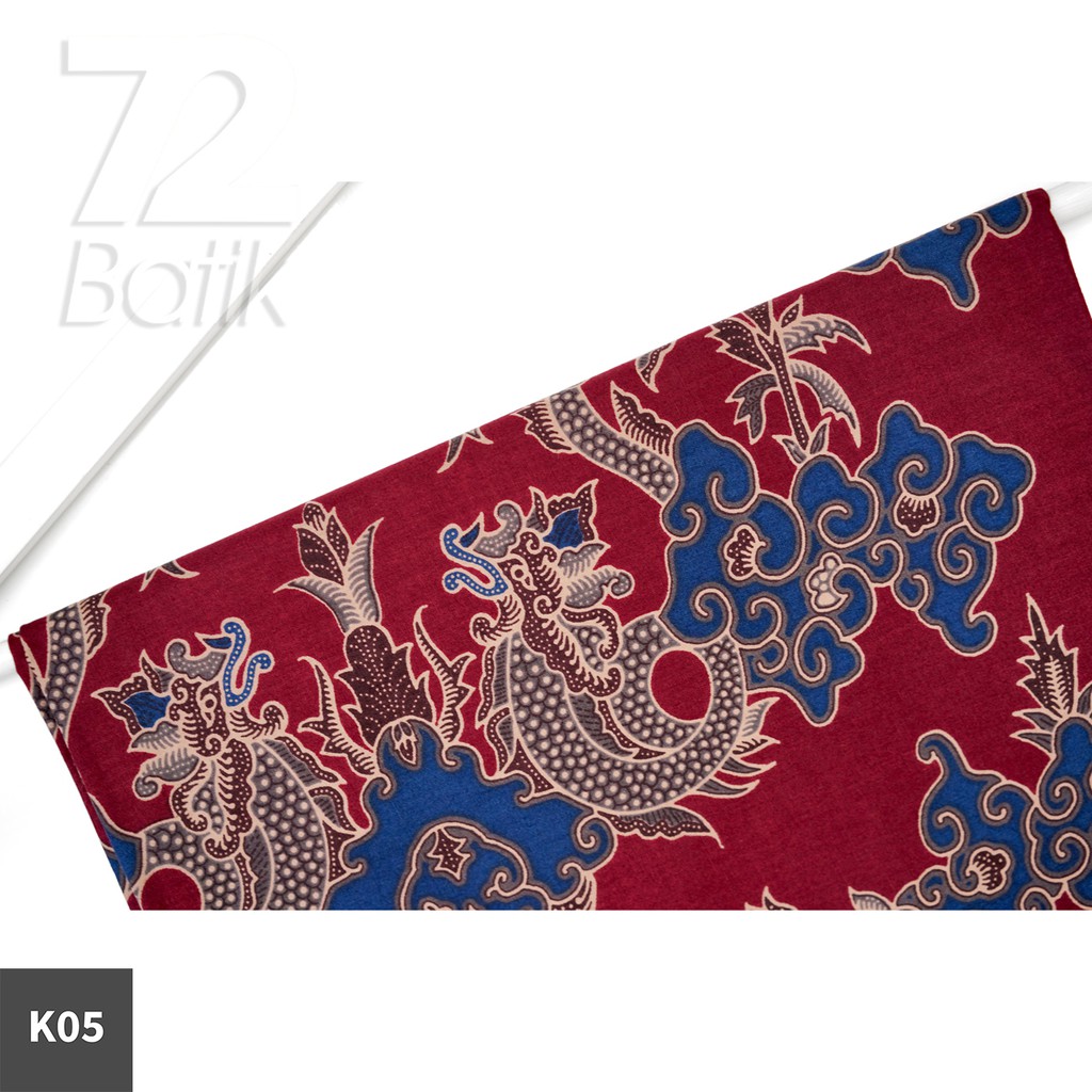 KAIN BATIK PREMIUM Bahan Katun Motif Naga Kembar Warna Merah Maroon Marun Maron 721201 Cap 72 Jarik Jarit Samping Kebat Panjang Batik Katun Modern Premium Bahan Seragam Batik Pernikahan Kantor Keluarga Murah Kamen Jadi Batik Bali Lembaran