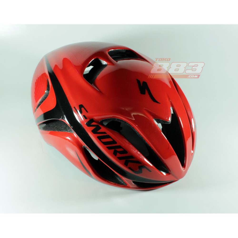 Helm sepeda Specialized Evade All Red Glossy