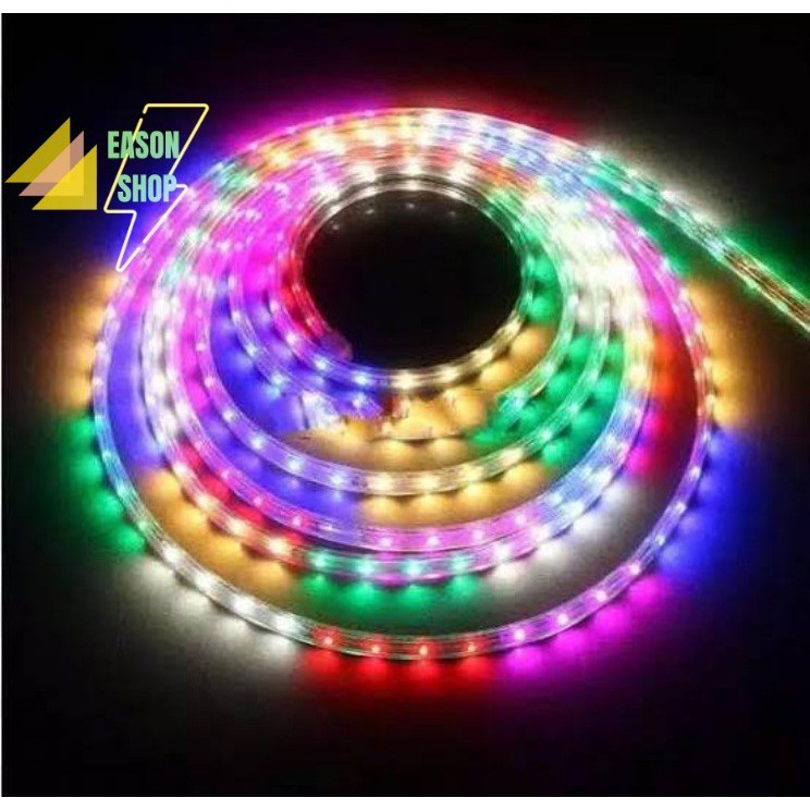 Lampu selang strip flat LED 10 Meter Lampu Hias Selang flat 10M