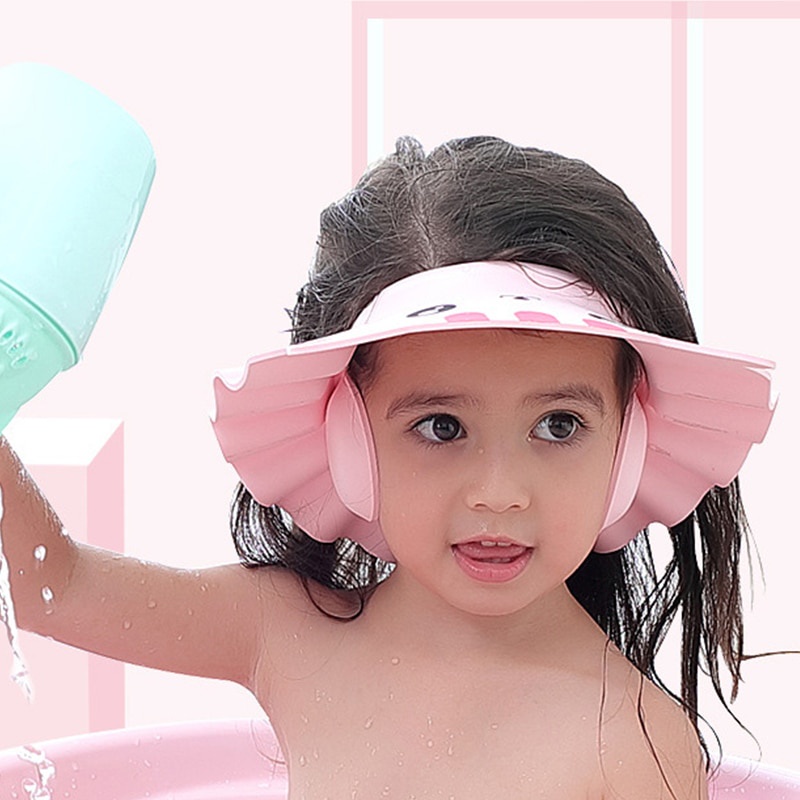 Topi Mandi Pelindung Telinga Dapat Disesuaikan Untuk Anak Laki-Laki Dan Perempuan