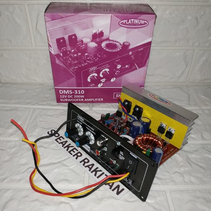 Kit Power Amplifier Subwoofer mobil 200watt DC 12V DMS-310