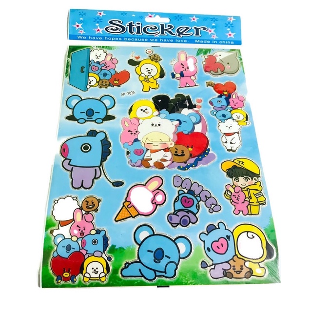 

Stiker bt21 besar ukuran 20x20 cm