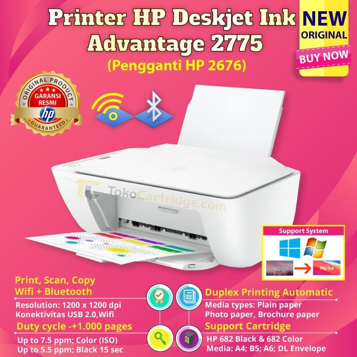 Printer Hp Deskjet 2775 All-In-One Wireless Bluetooth Cartridge 682