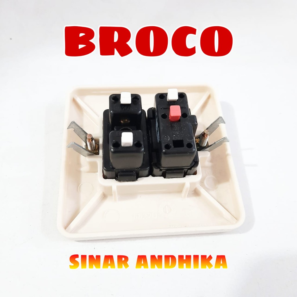 SAKLAR DAN STOP KONTAK INBOW CREAM BROCO 525361