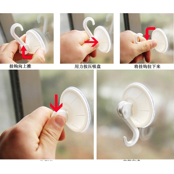 【GOGOMART】Gantungan Sistem Vacuum Vakum Tanpa Paku - H5