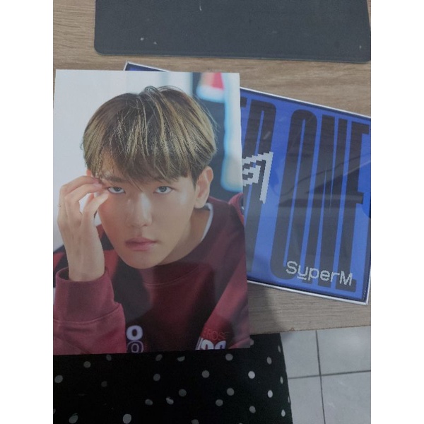 SUPERM SUPER ONE OFFICIAL ALBUM POSTCARD BAEKHYUN POSTER TAEMIN MARK LUCAS KAI TEN BAEKHYUN