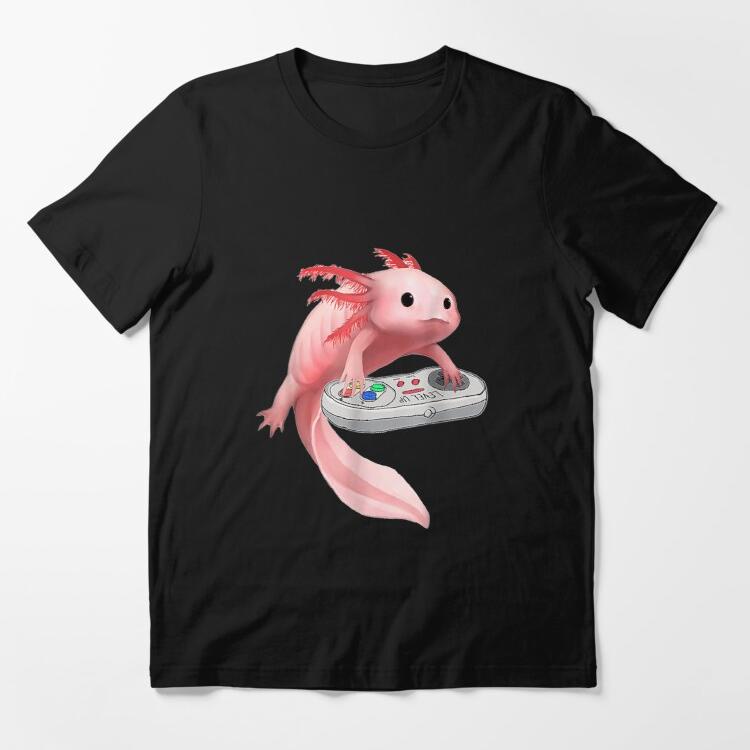 Kaos Custom Axolotl Fish Playing Video Game
