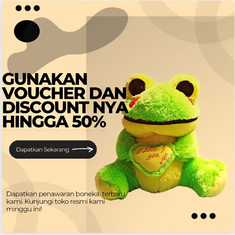 Boneka keroppi jumbo duduk,boneka kodok