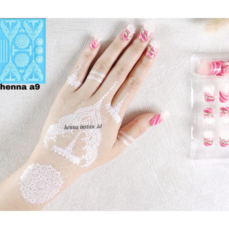 HENNA INSTAN / HENA TATTO PENGANTIN / FREE GLITER-A9