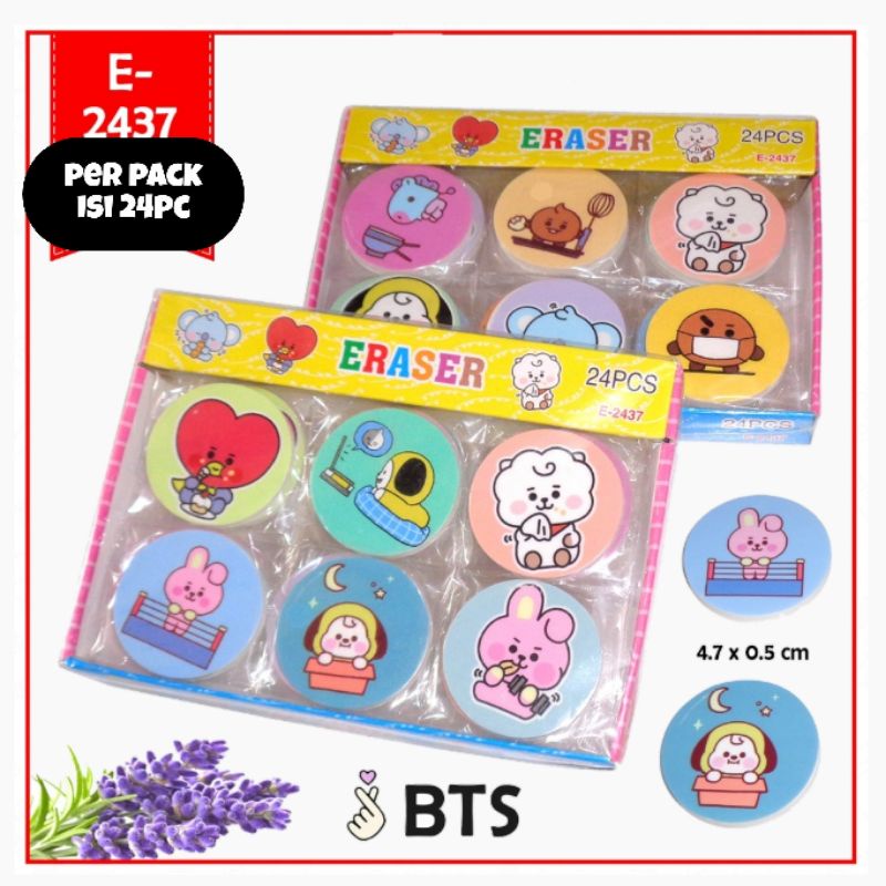 Penghapus Bts Bt21 Per Pack isi 24