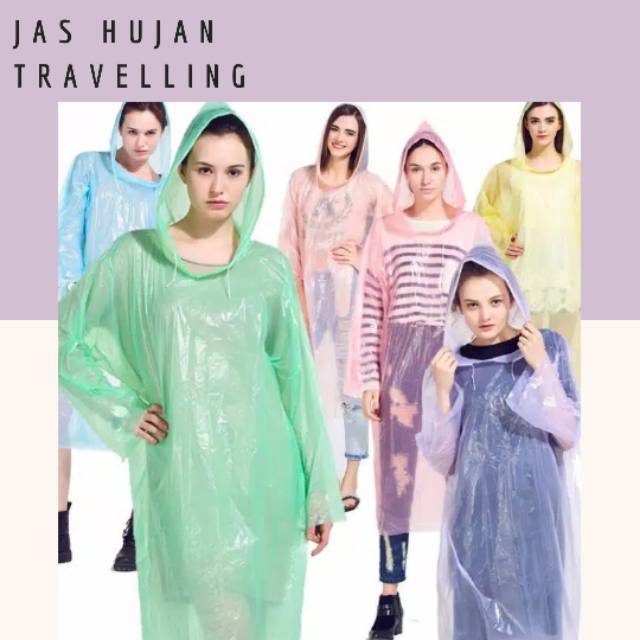 Bisa Bayar Di Tempat - Best Seller Jas Hujan Travelling Tipis Ringan Termurah