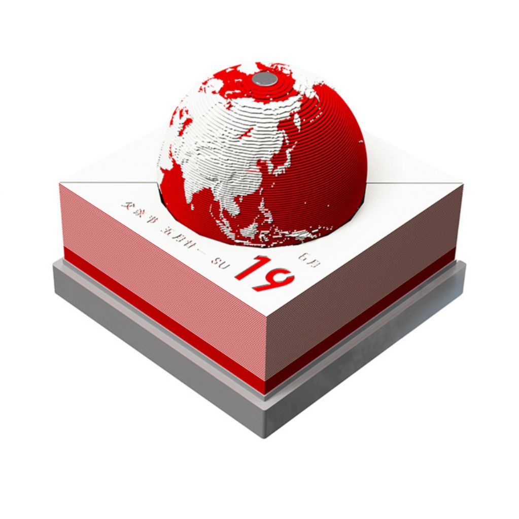 2022 Kalender Bumi 3D Model Bumi Kalender Meja Tanda Hadiah Patung Kertas