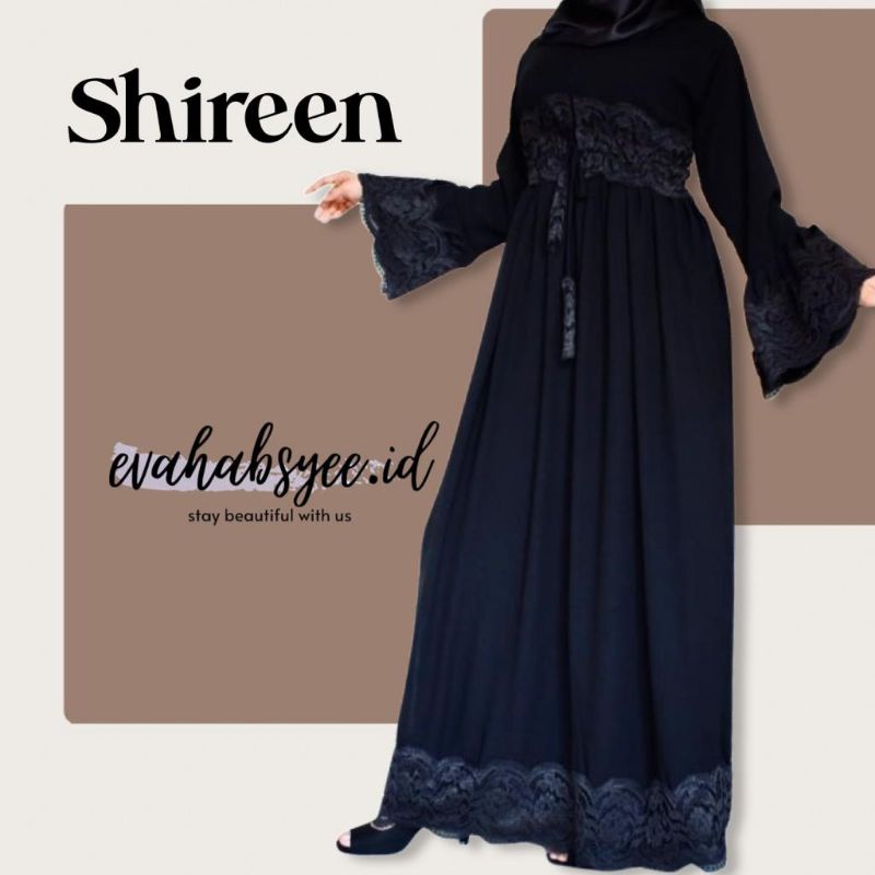 abaya hitam cantik | double lace | gamis brokat | gamis pesta | abaya mewah
