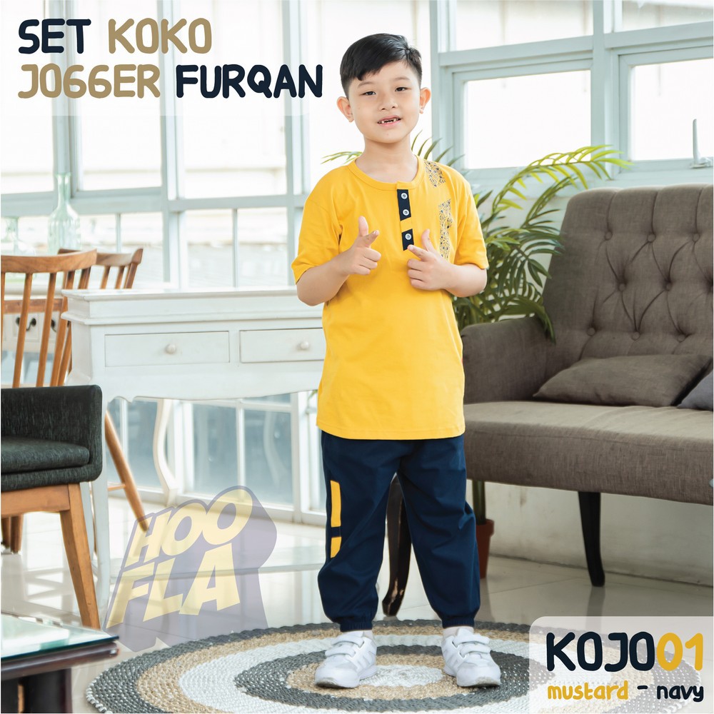 Baju Muslim Setelan Anak Laki Laki Umur 3 4 5 6 7 8 9 10 11 12 Tahun Model Terbaru Koko Joger Furqon