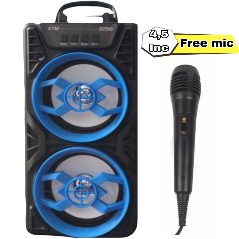 speaker bluetooth portabel karaoke free mic PJ 81/82 speaker aktif termurah