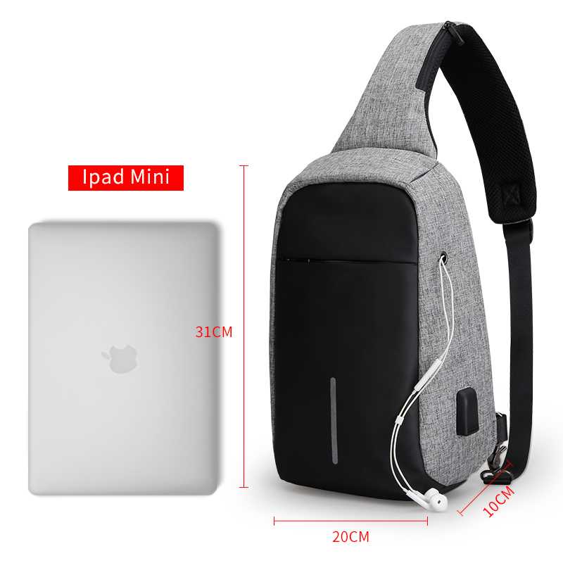 Mark Ryden Tas Selempang Anti Maling dengan USB Charger Port - MR5898