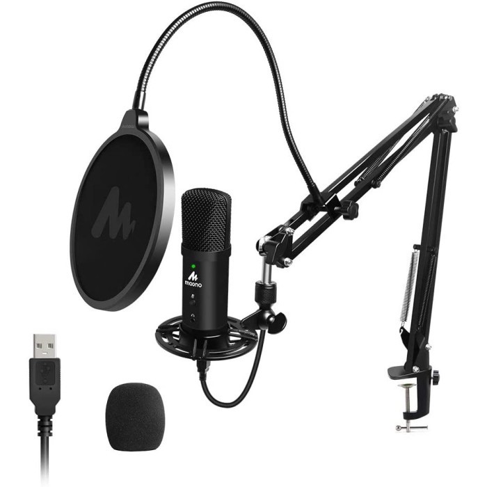 MAONO AU-PM401 USB Microphone Set Recording Monitorable Podcasting